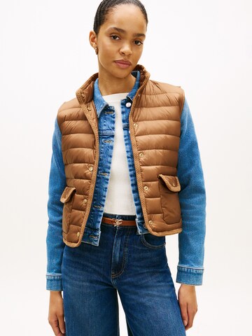 TOMMY HILFIGER Brezrokavnik | rjava barva: sprednja stran