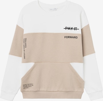 NAME IT Sweatshirt i hvid: forside