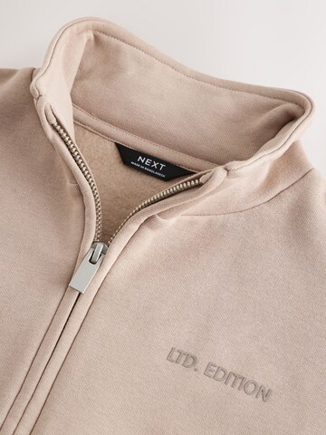 Next Zip-Up Hoodie in Beige