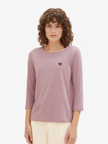 T-shirt TOM TAILOR en violet : devant