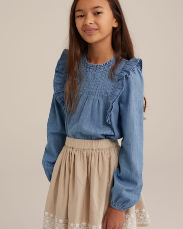 WE Fashion Блузка в Синий: спереди