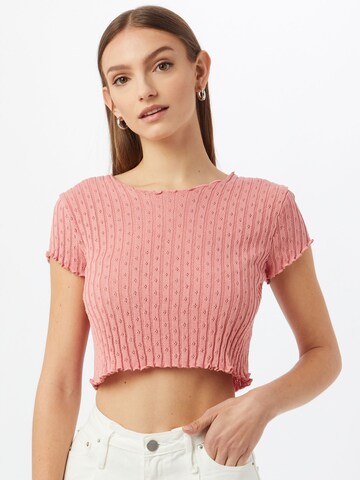 T-shirt BDG Urban Outfitters en rose : devant