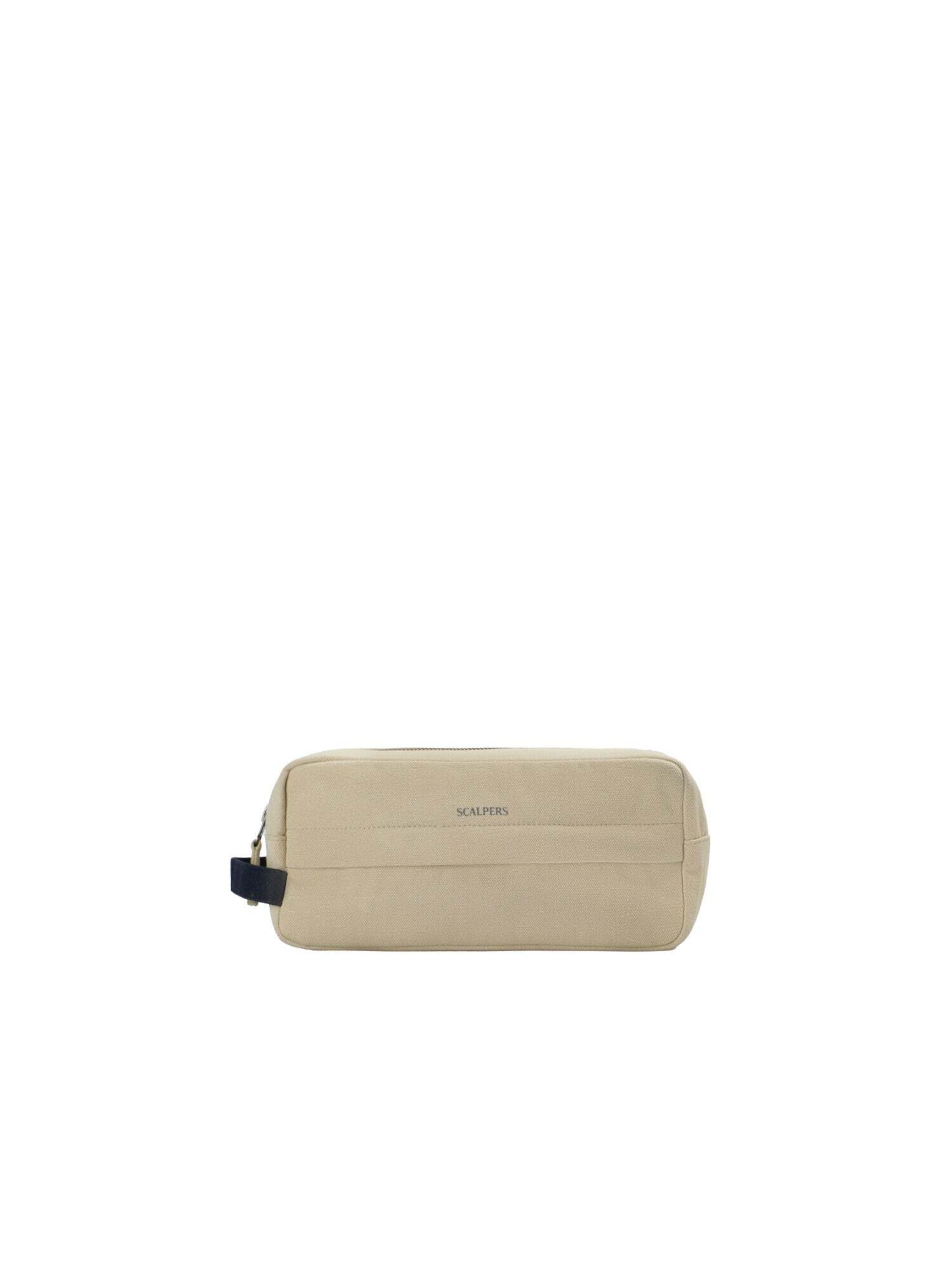 Scalpers Kulturtasche 'Bowling' in Beige: Vorderseite