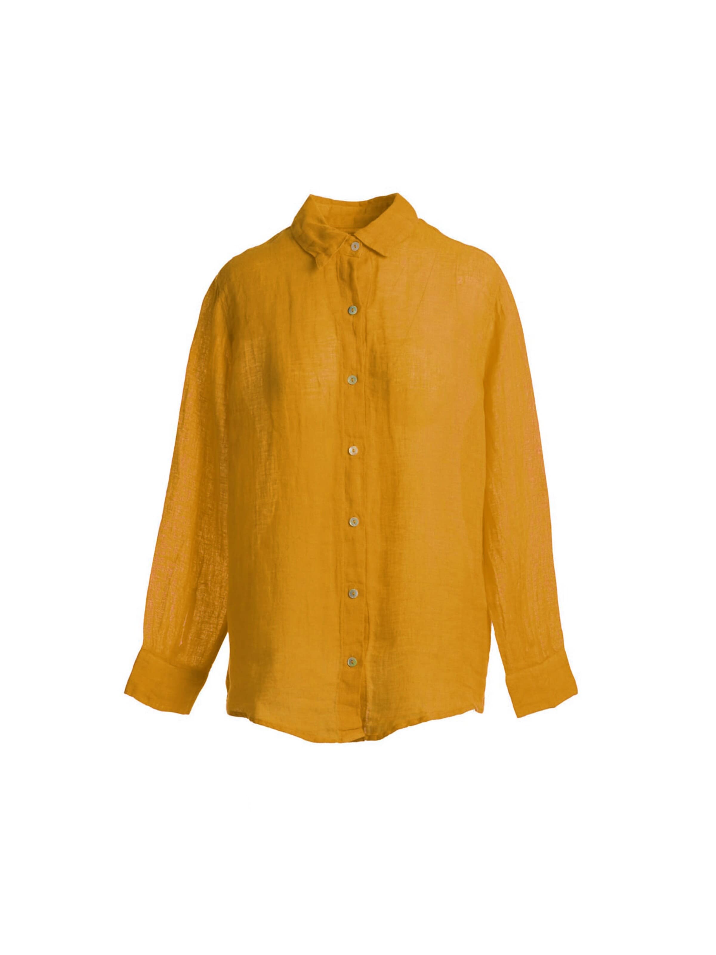 Haris Cotton Blouse in Geel: voorkant