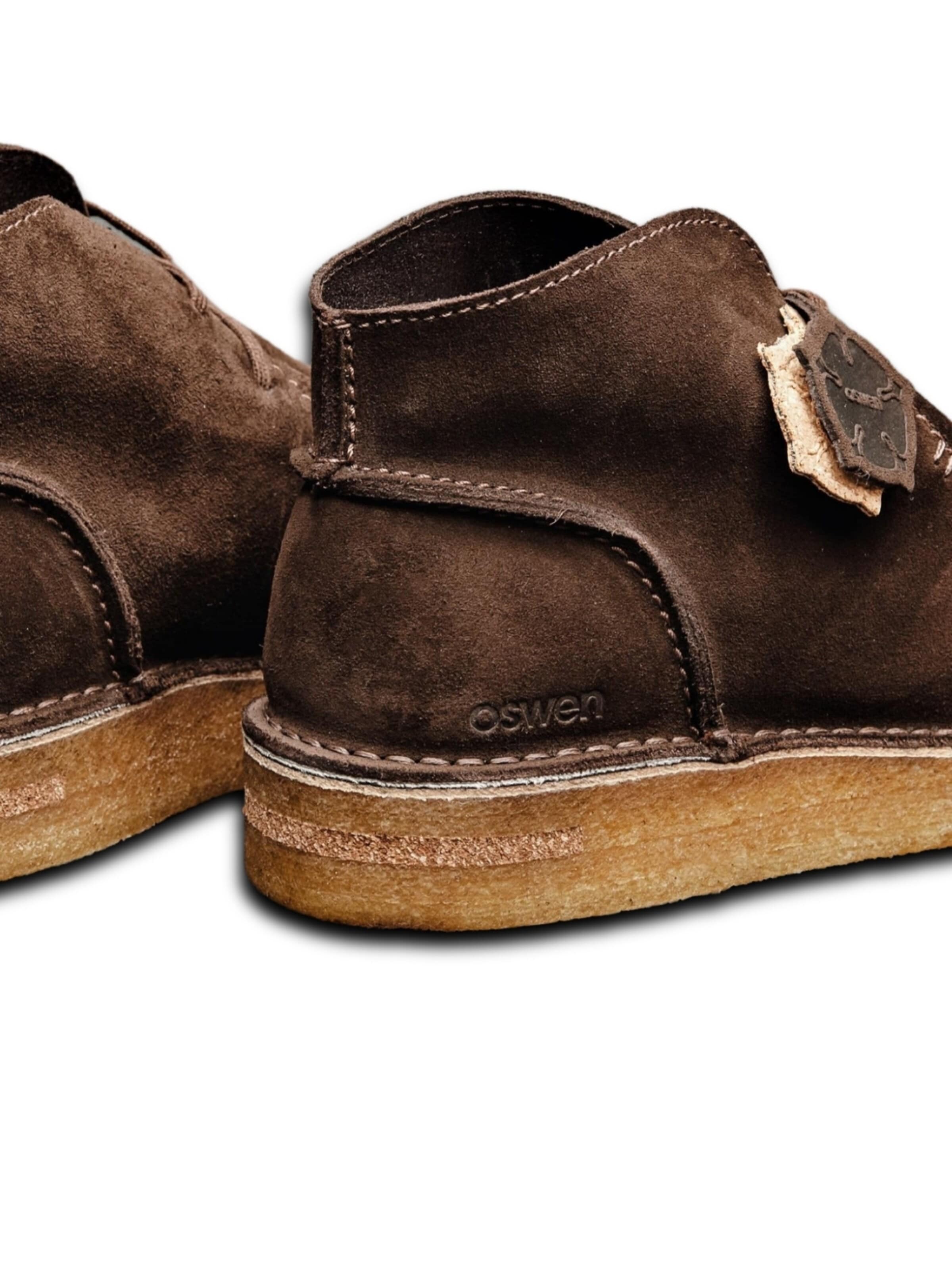 oswen Lace-up boot 'Ewaldi Suede Boot' in Brown