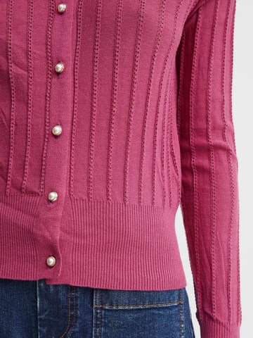 ICHI Gebreid vest 'Fantine' in Roze