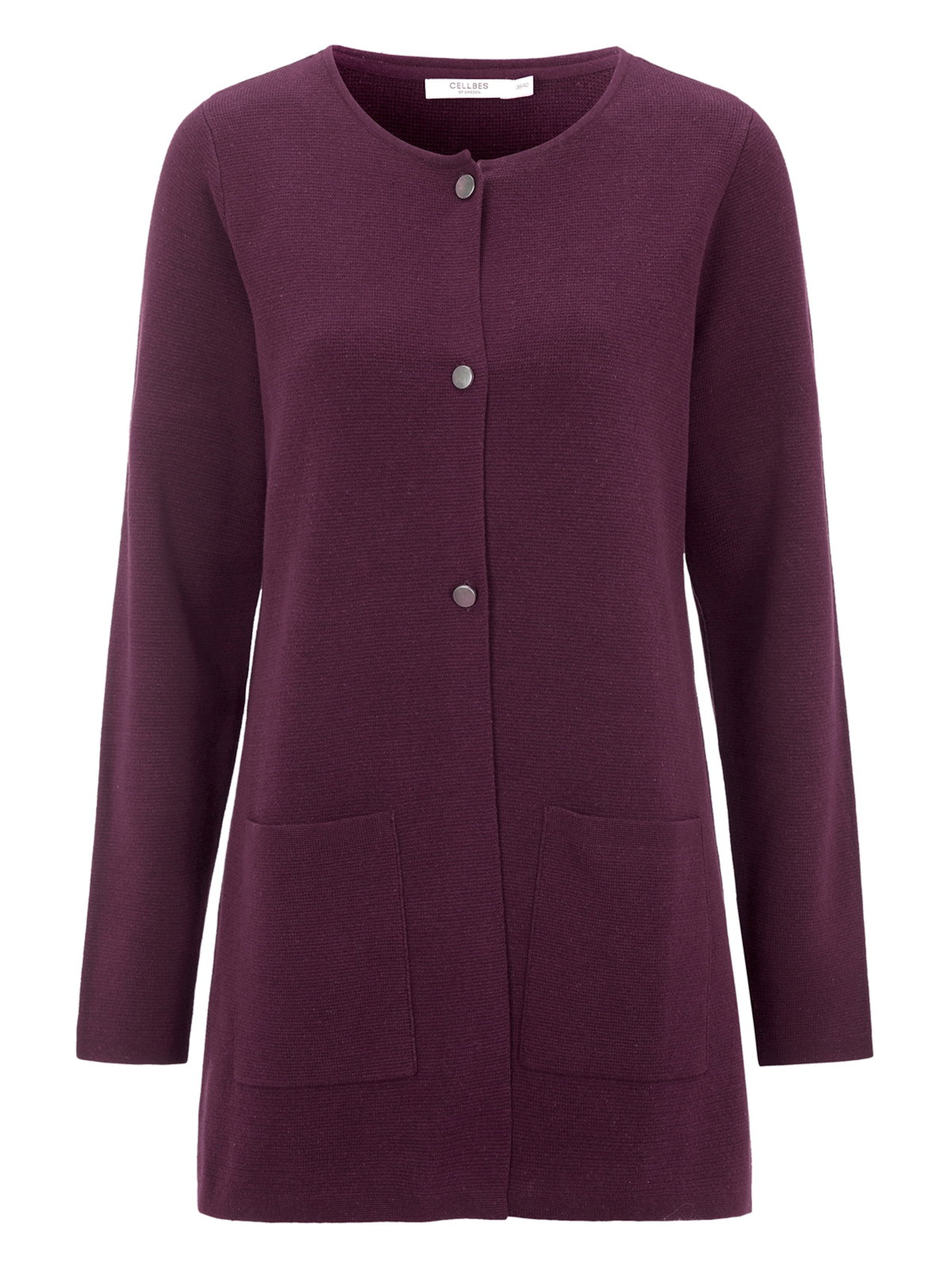 Cellbes of Sweden Gebreid vest in Lila: voorkant