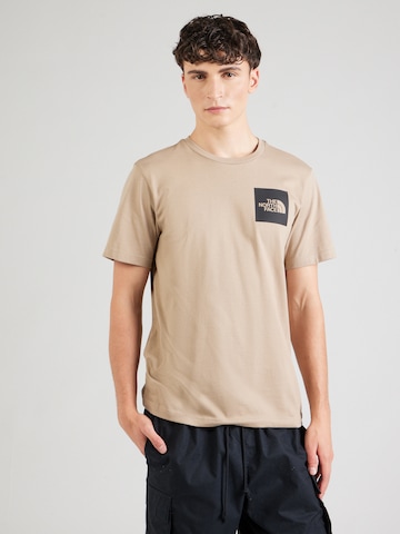 THE NORTH FACE Тениска в бежово: отпред