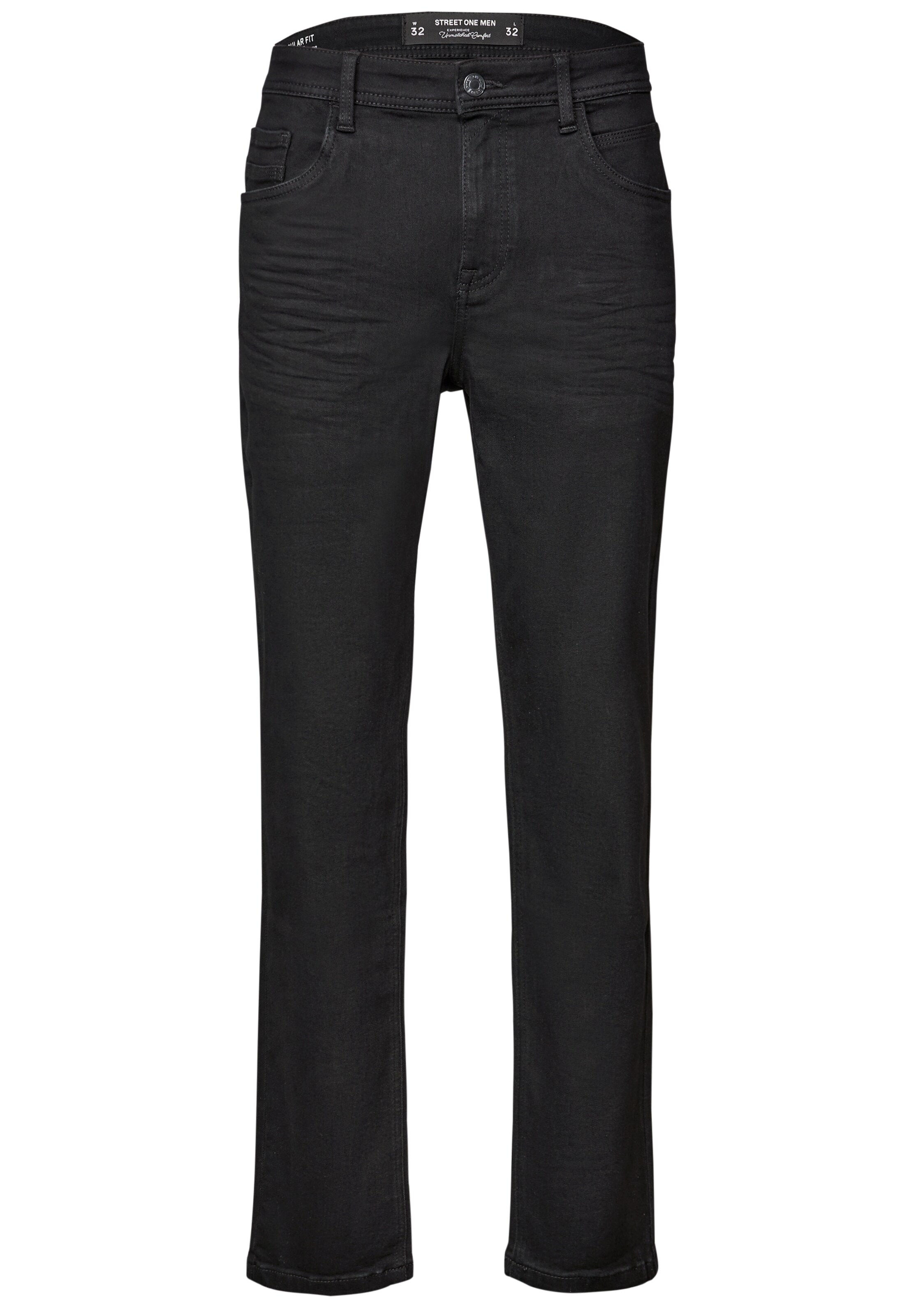 Street One MEN Slim fit Jeans in Black: front