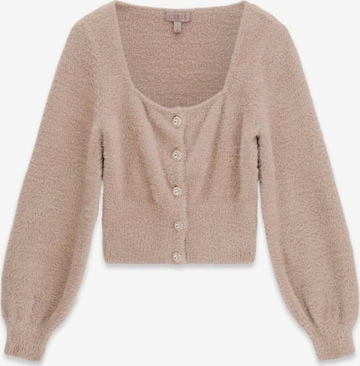 GUESS Knit Cardigan in Beige: front