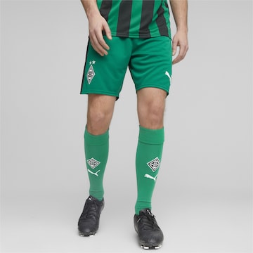 PUMA Regular Workout Pants 'Borussia Mönchengladbach' in Green: front