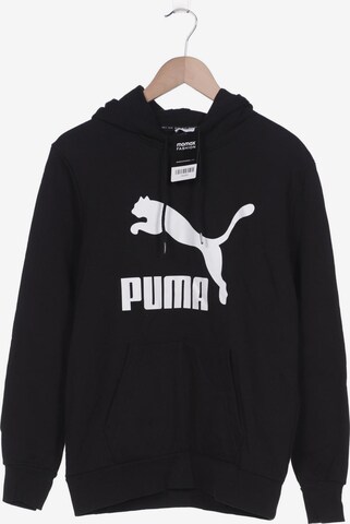 PUMA Sweatshirt & Zip-Up Hoodie in M in Black: front