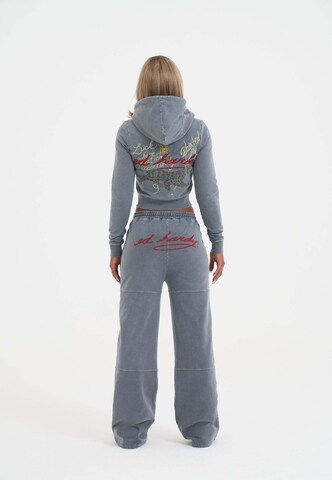 Ed Hardy Sweatjacke 'Flaming Tiger' in Grau