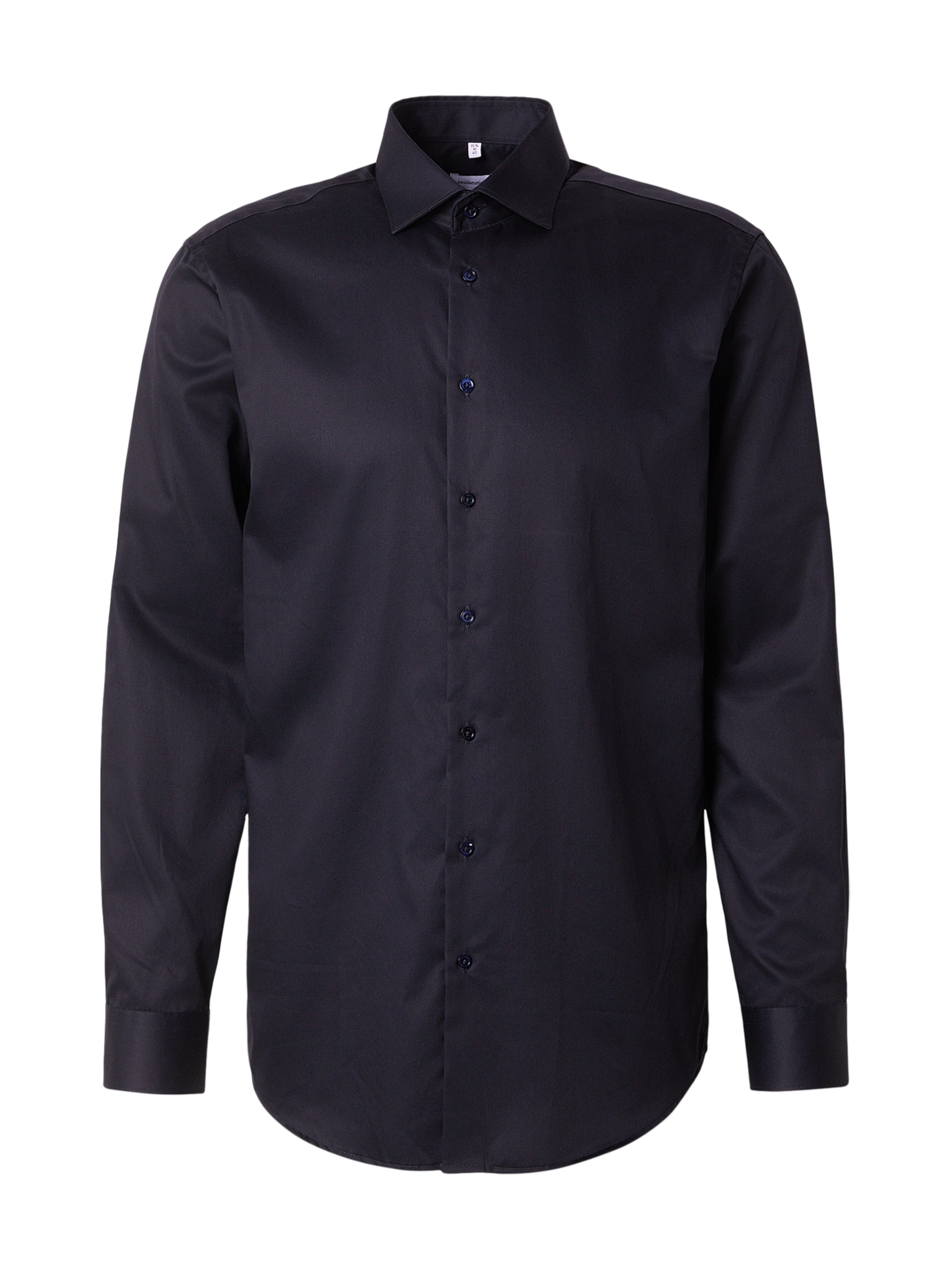 SEIDENSTICKER Regular fit Zakelijk overhemd 'SMART CLASSICS' in Zwart: voorkant