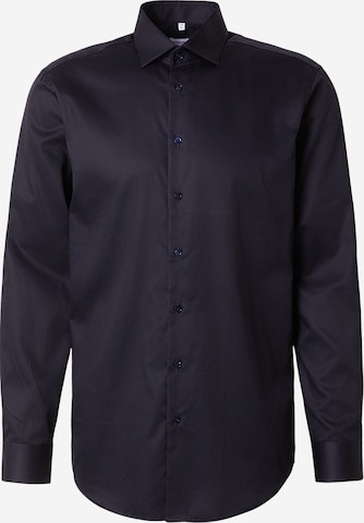 SEIDENSTICKER Regular fit Zakelijk overhemd 'SMART CLASSICS' in Zwart: voorkant