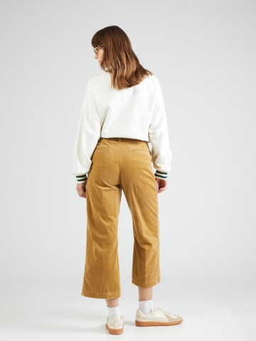 Wide leg Pantaloni con piega frontale di Polo Ralph Lauren in marrone
