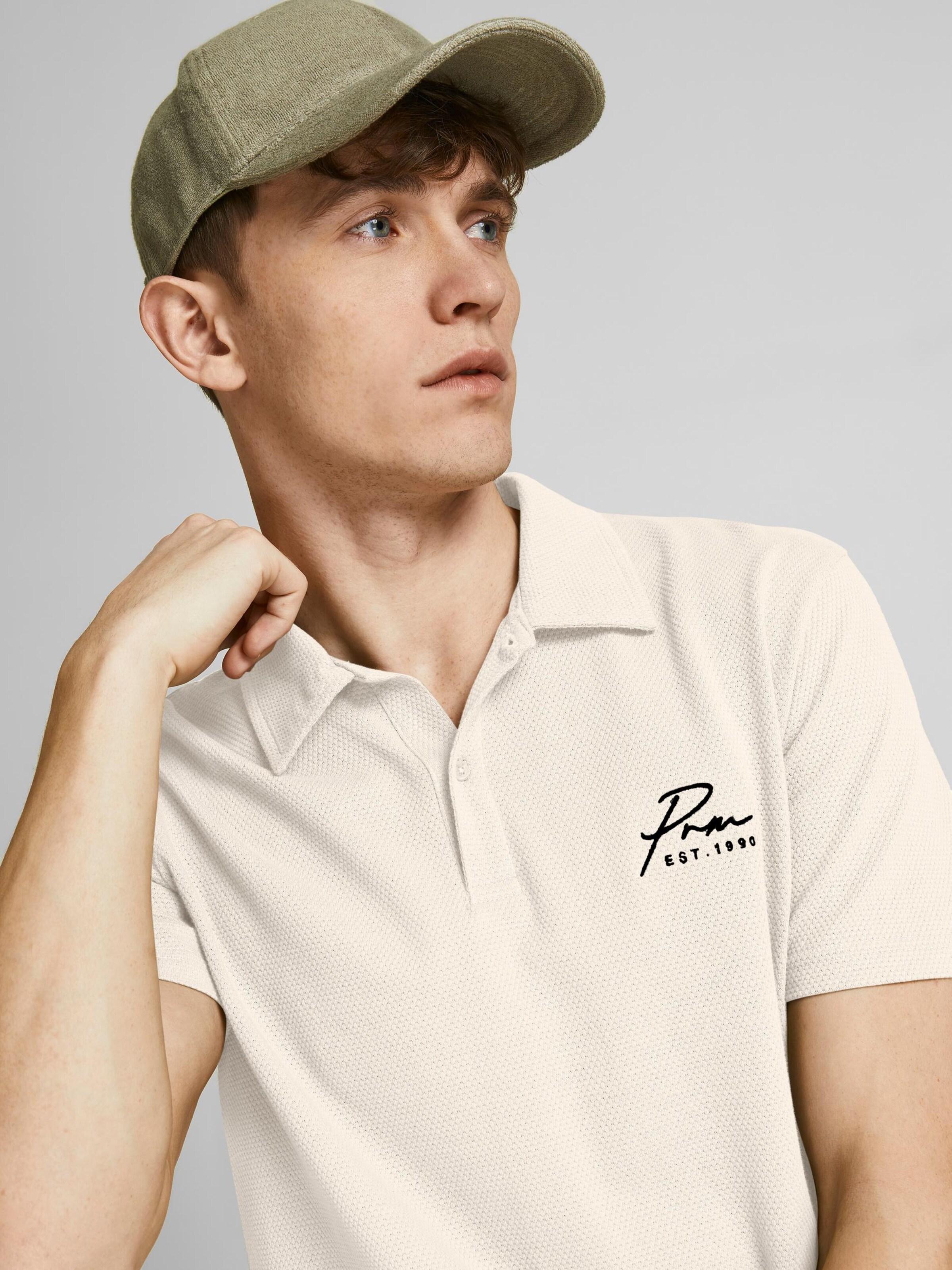Männer Shirts JACK & JONES T-Shirt 'Pablo' in Kitt - BD07502 Männer Shirts JACK & JONES T-Shirt 'Pablo' in Kitt - BD07502