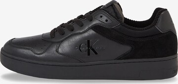 Baskets basses Calvin Klein Jeans en noir : devant