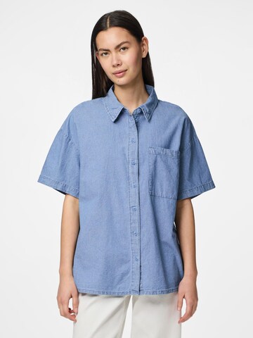 PIECES Bluse 'PCMia' i blå: forside