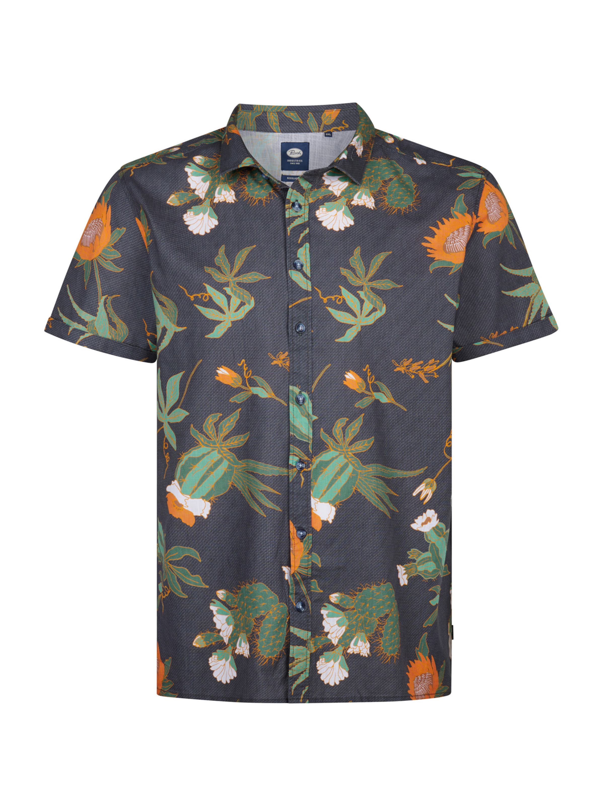 Coupe regular Chemise Petrol Industries en noir : devant