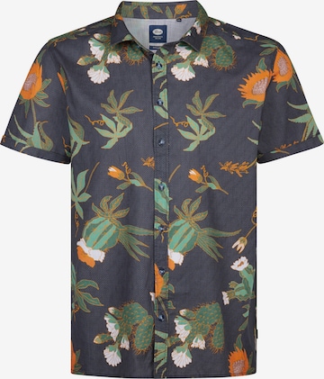 Coupe regular Chemise Petrol Industries en noir : devant