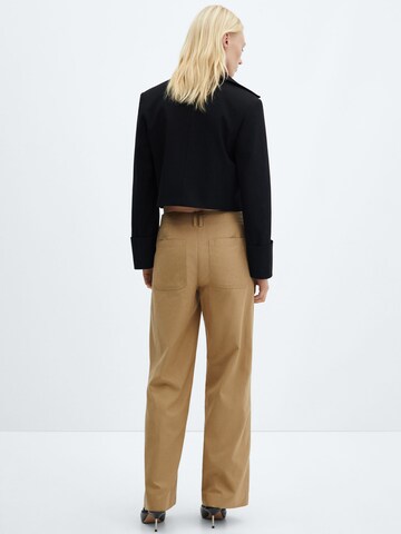 MANGO Regular Broek in Beige