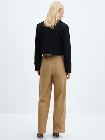 MANGO Regular Broek in Beige