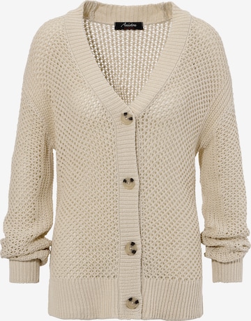 Aniston CASUAL Strickjacke in Beige: Vorderseite