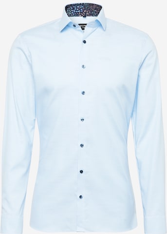 OLYMP Přiléhavý střih Společenská košile – modrá: přední strana