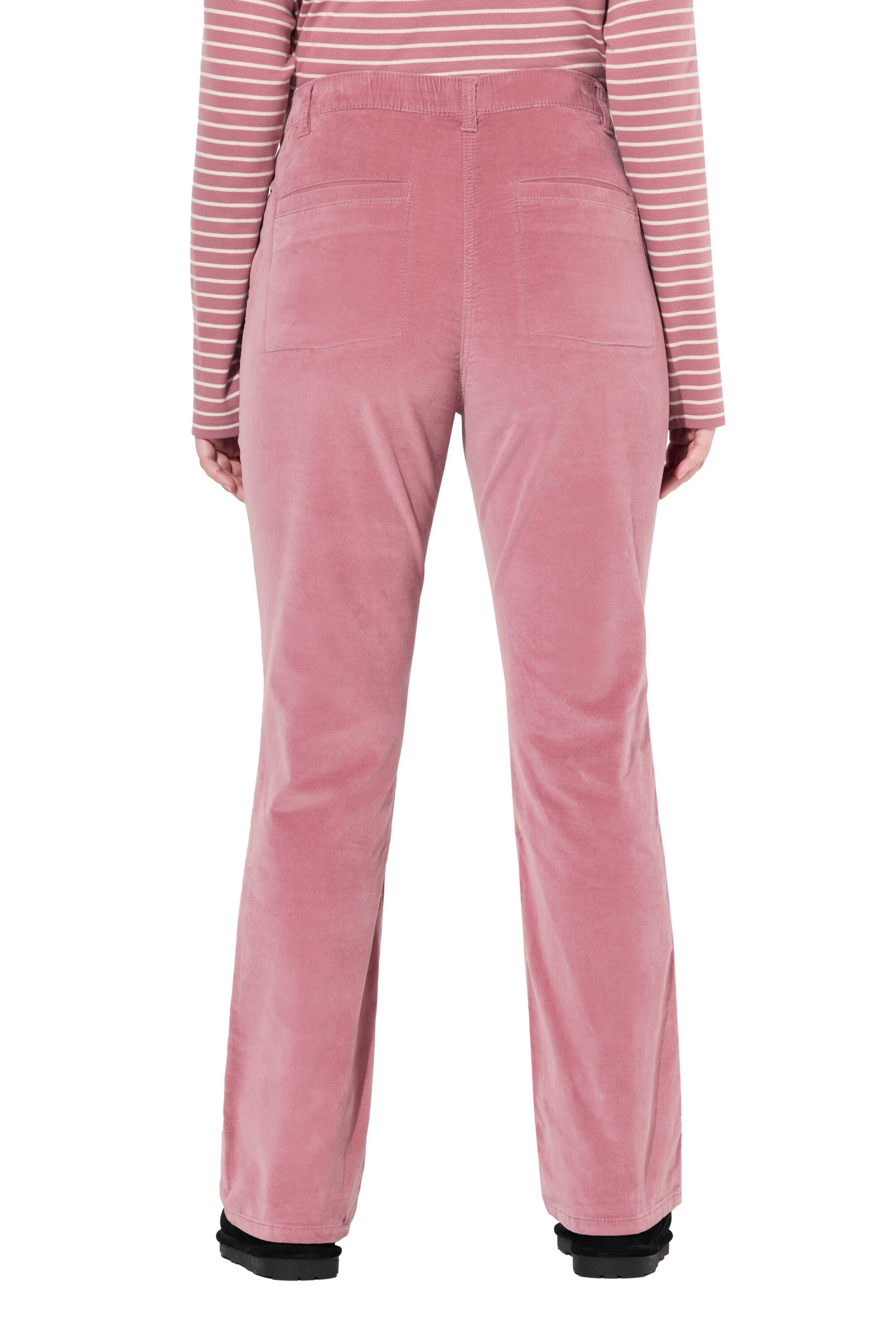 Ulla Popken Flared Trousers in Pink