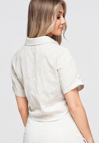 Ombre Blouse in Beige