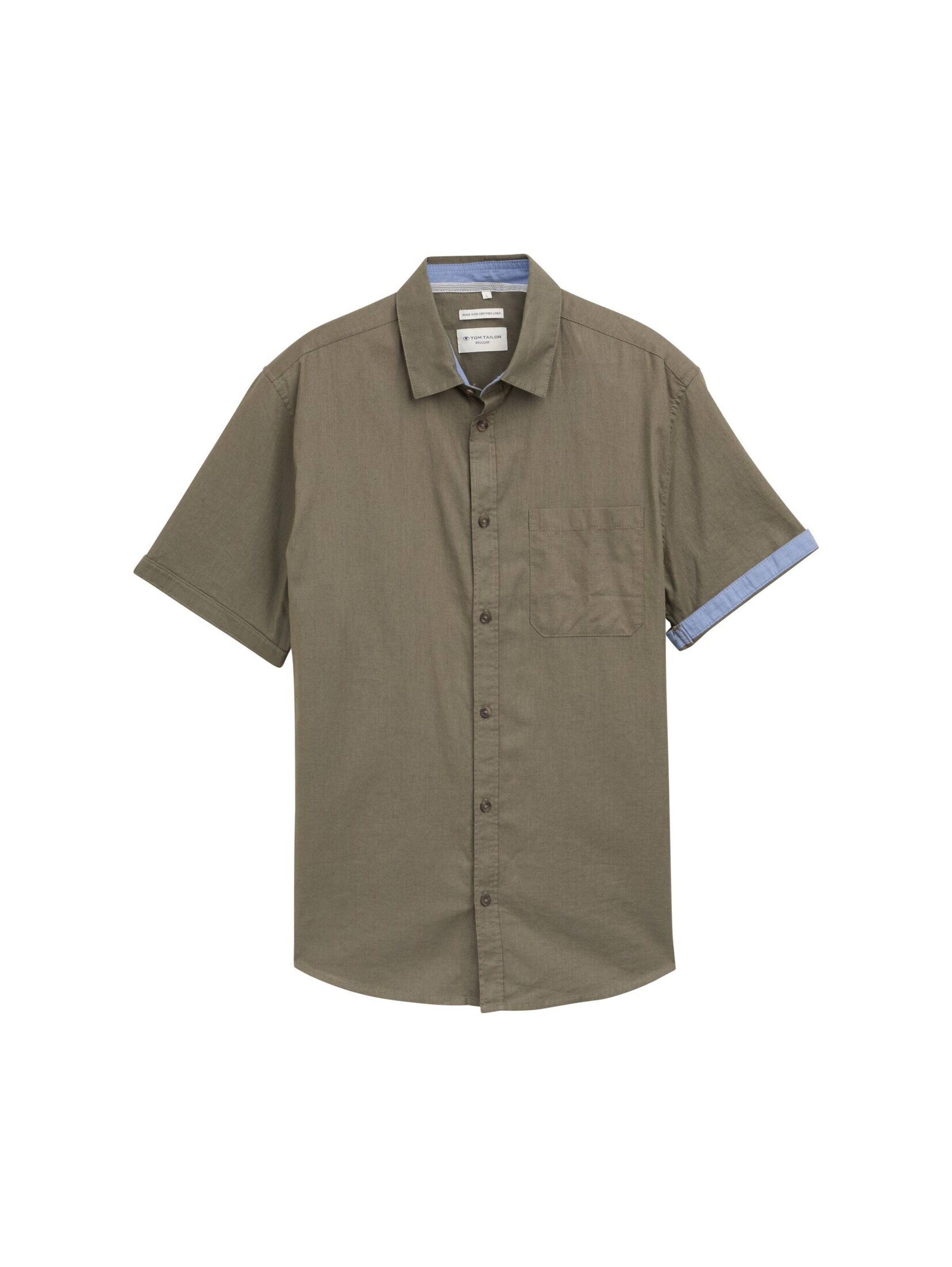 TOM TAILOR Overhemd in Groen: voorkant