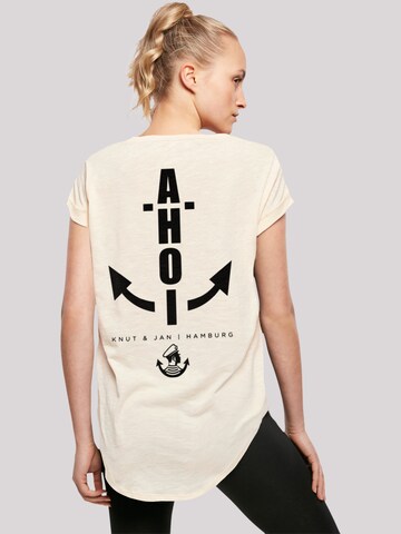 F4NT4STIC Shirt 'Ahoi Anker Knut & Jan Hamburg' in Beige