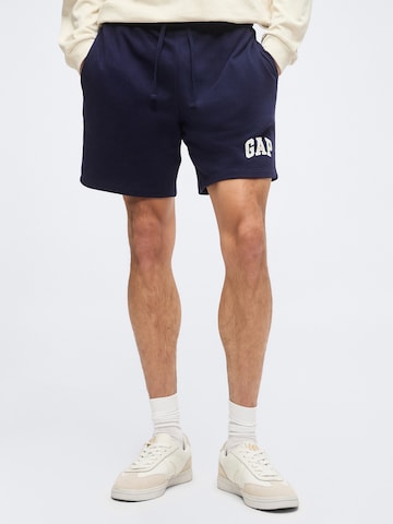 Largi Pantaloni de la GAP pe albastru: față