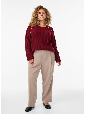 Zizzi Sweatshirt 'Cacomfy' i rød