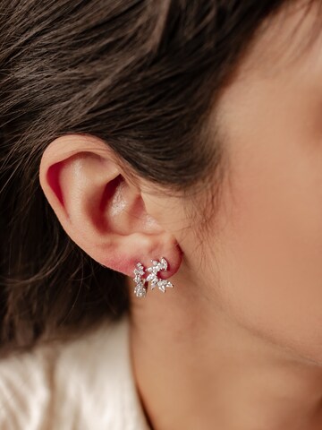 Hey Happiness Oorbellen 'Glitter Duo' in Zilver