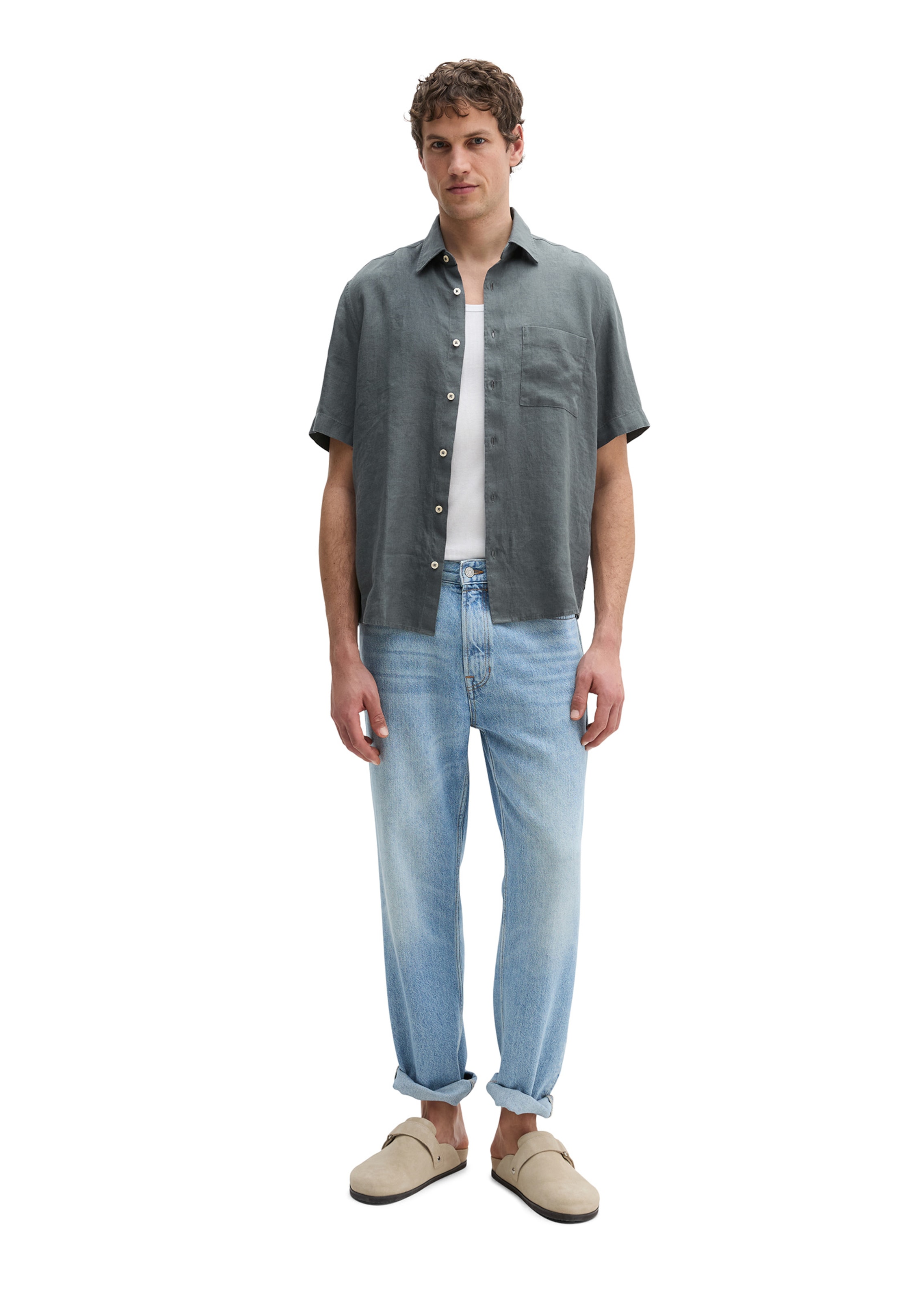 Marc O'Polo Regular Fit Hemd in Grau