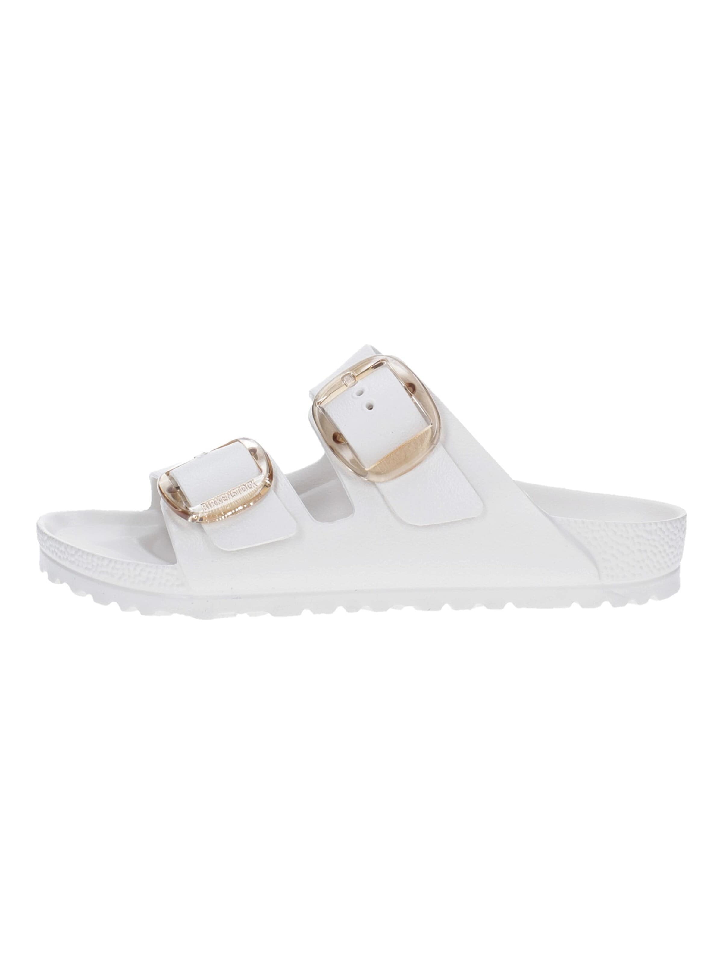 Zoccoletto 'Birkenstock Arizona Big Buckle Eggshell ciabatta donna EVA bianco 1029651' di BIRKENSTOCK in bianco: frontale