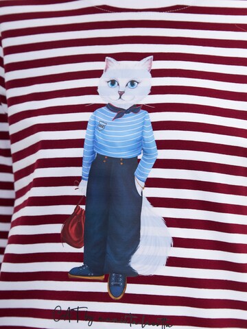 Cat e Lolette Shirt 'Mariner Cat' in Rood