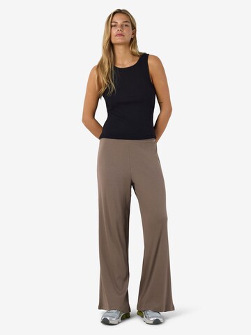 Noisy may Wide leg Trousers 'NMPASA' in Brown