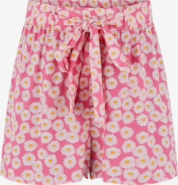 Pieces Petite Pants 'Nya' in Pink: front