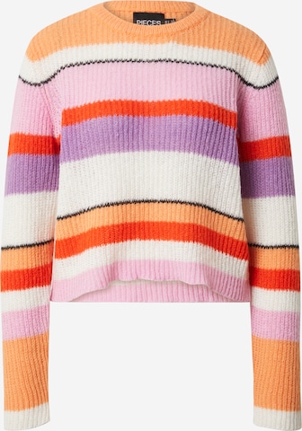 PIECES Sweater 'BRANDON' in Orange: front