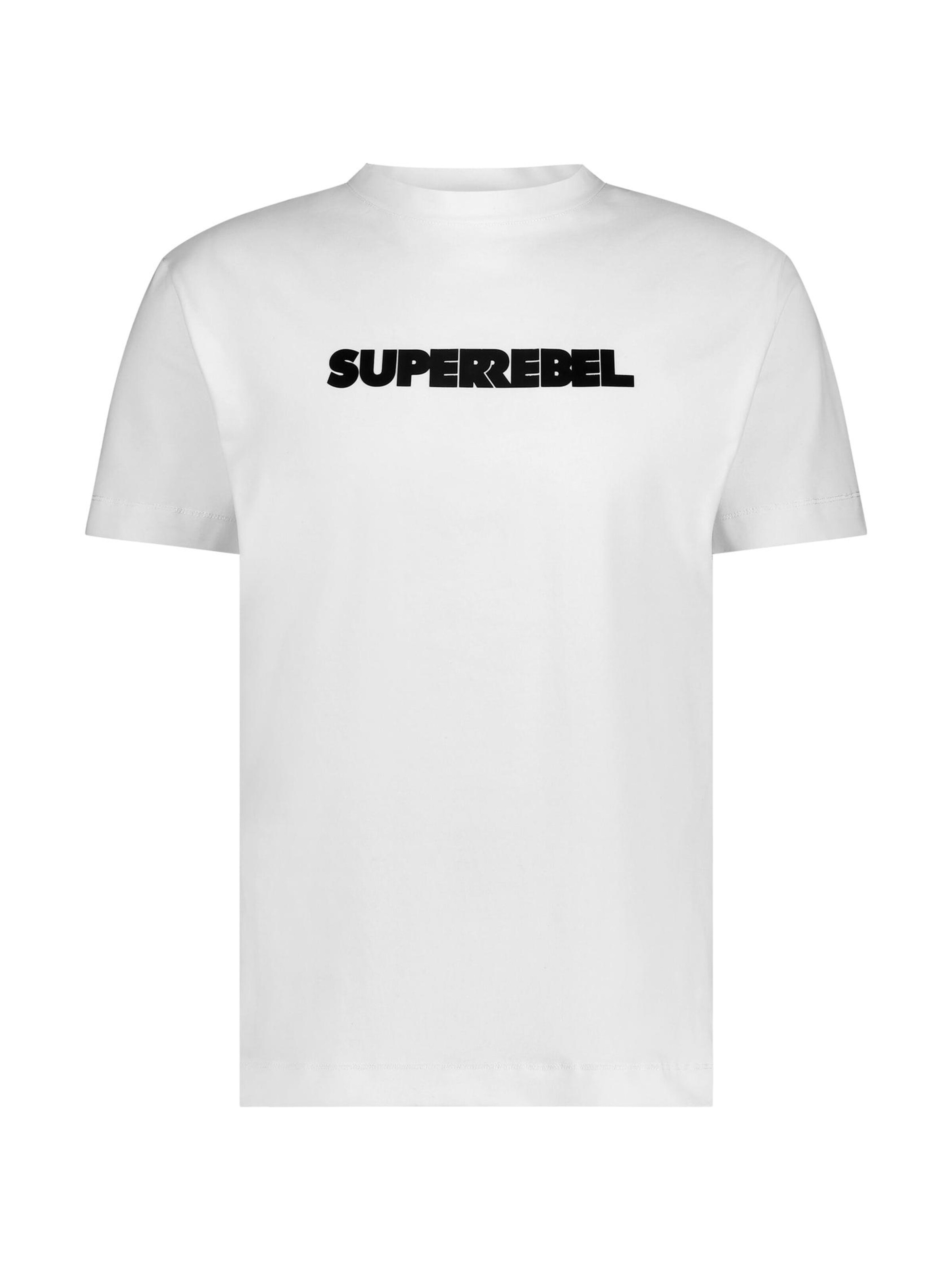 Maglietta 'KEANU' di SUPERREBEL® GEAR in bianco