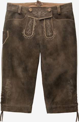 SPIETH & WENSKY Slim fit Traditional Pants 'Birka' in Brown: front