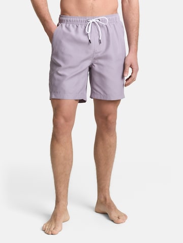 TOM TAILOR DENIM Swimming shorts in Purple: front