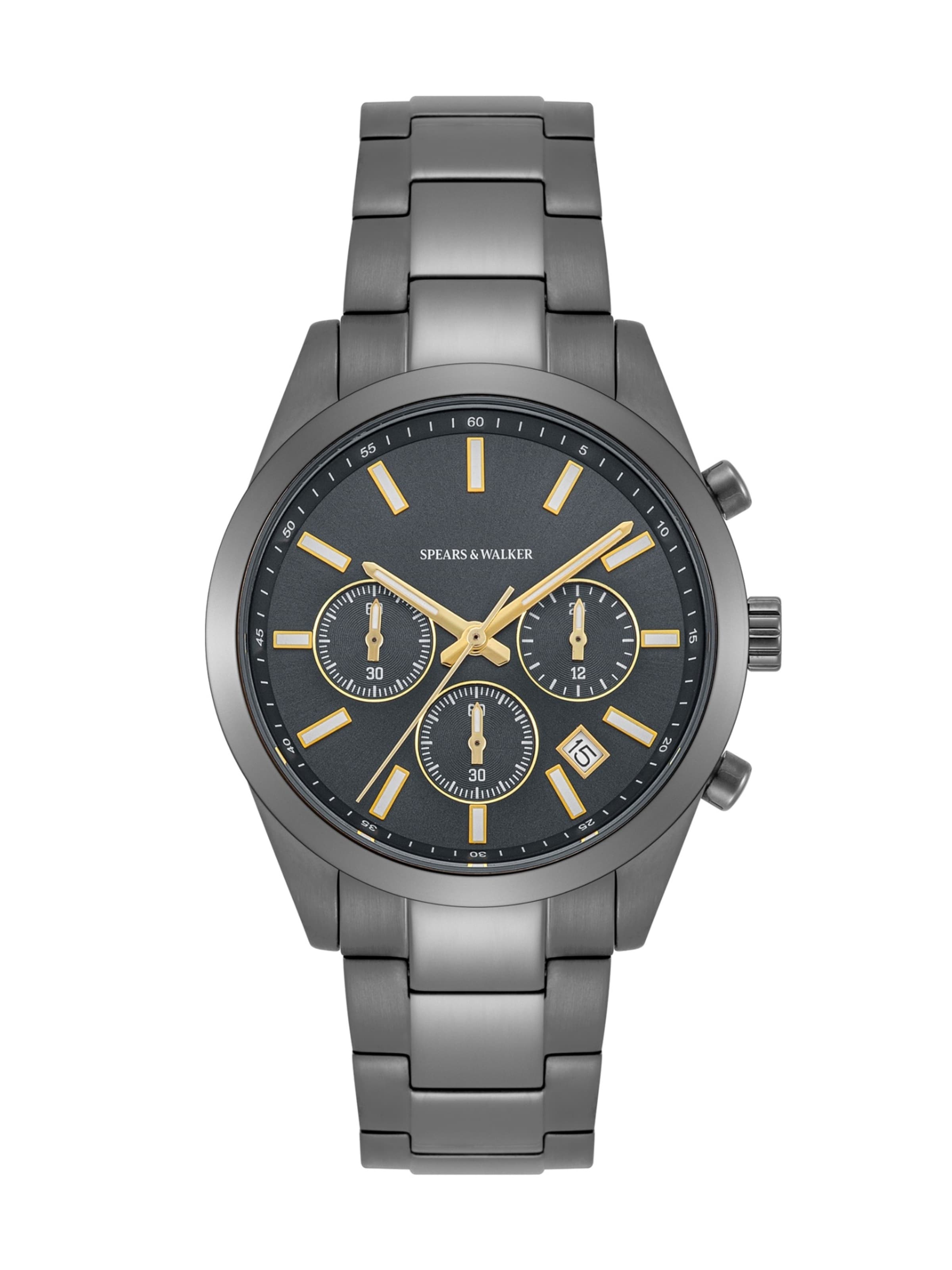 Spears & Walker Analoguhr in Grau: Vorderseite