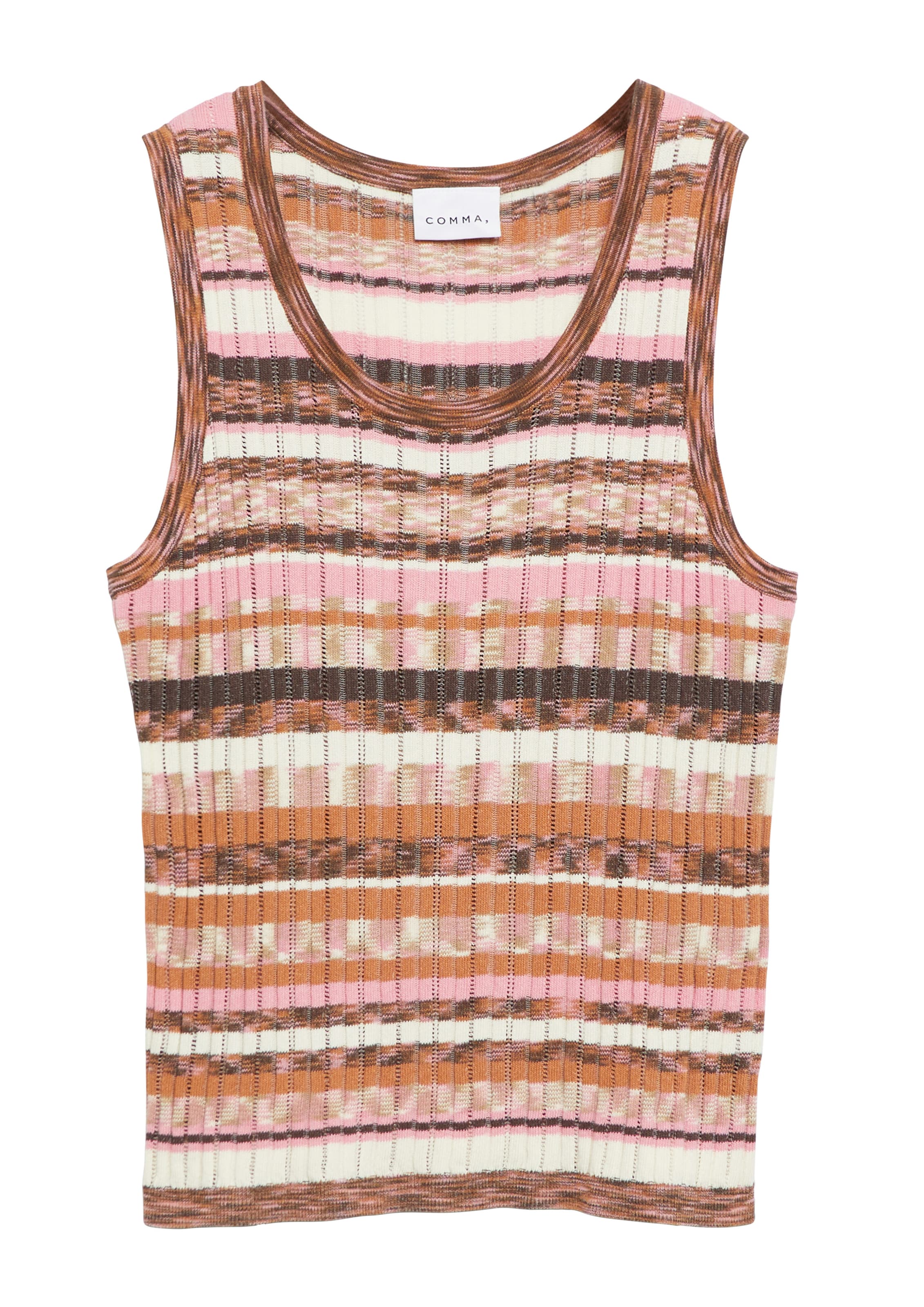 COMMA Knitted Top in Beige: front