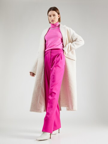 HUGO Loose fit Pleat-front trousers 'Helepher' in Pink