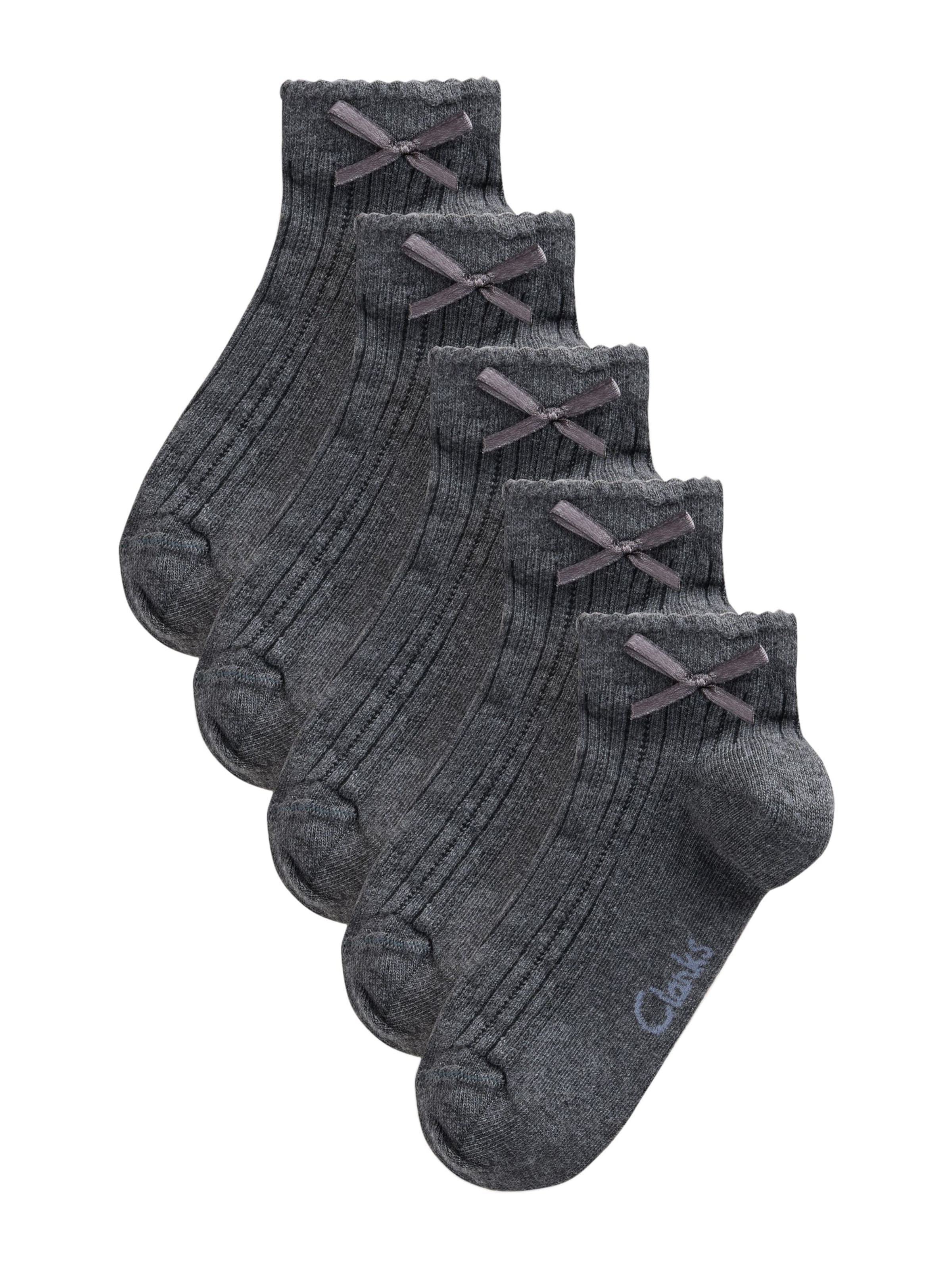 CLARKS - Meias 'Back to School' em cinzento: frente