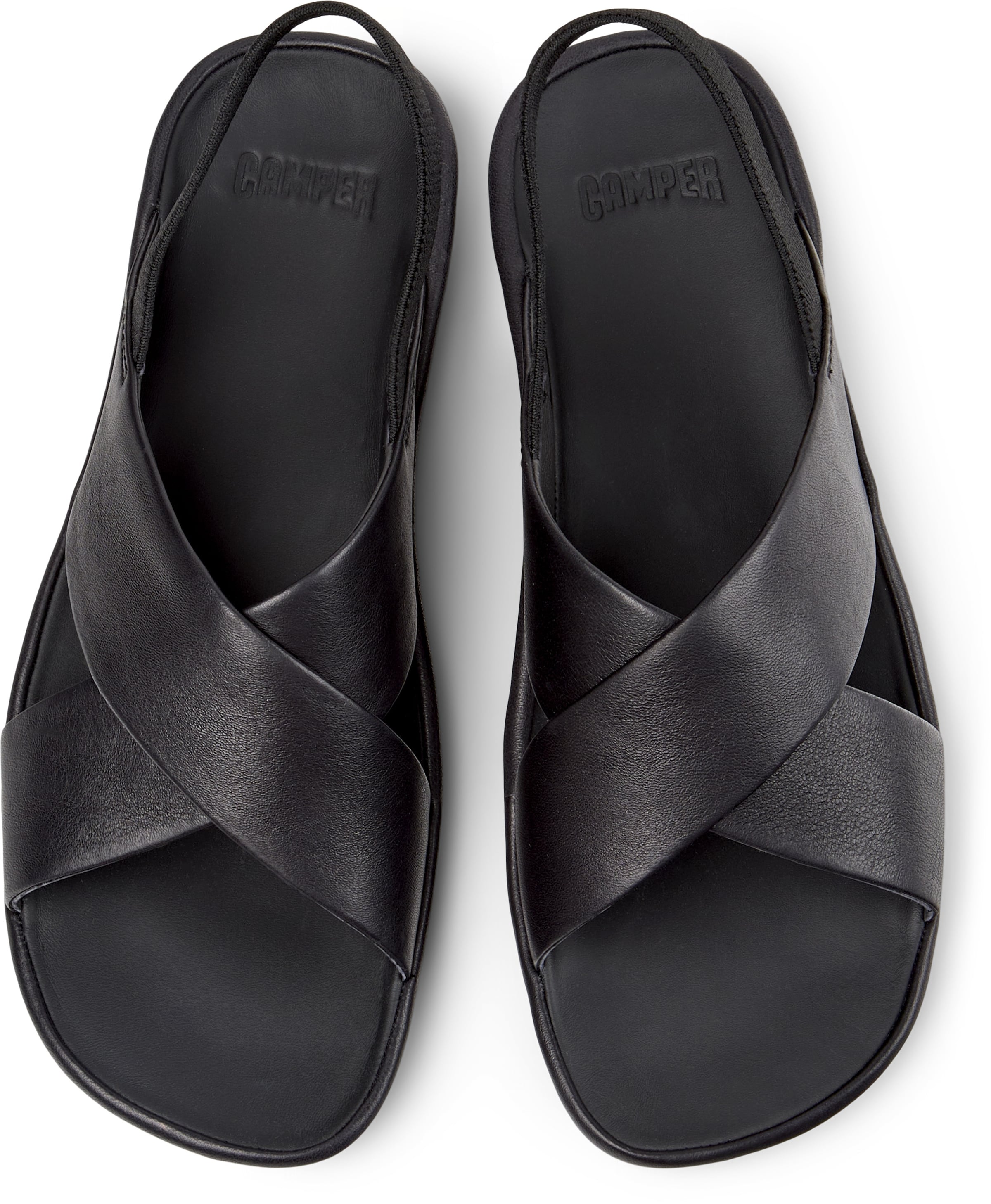 CAMPER - Sandálias com tiras ' Right Isla ' em preto